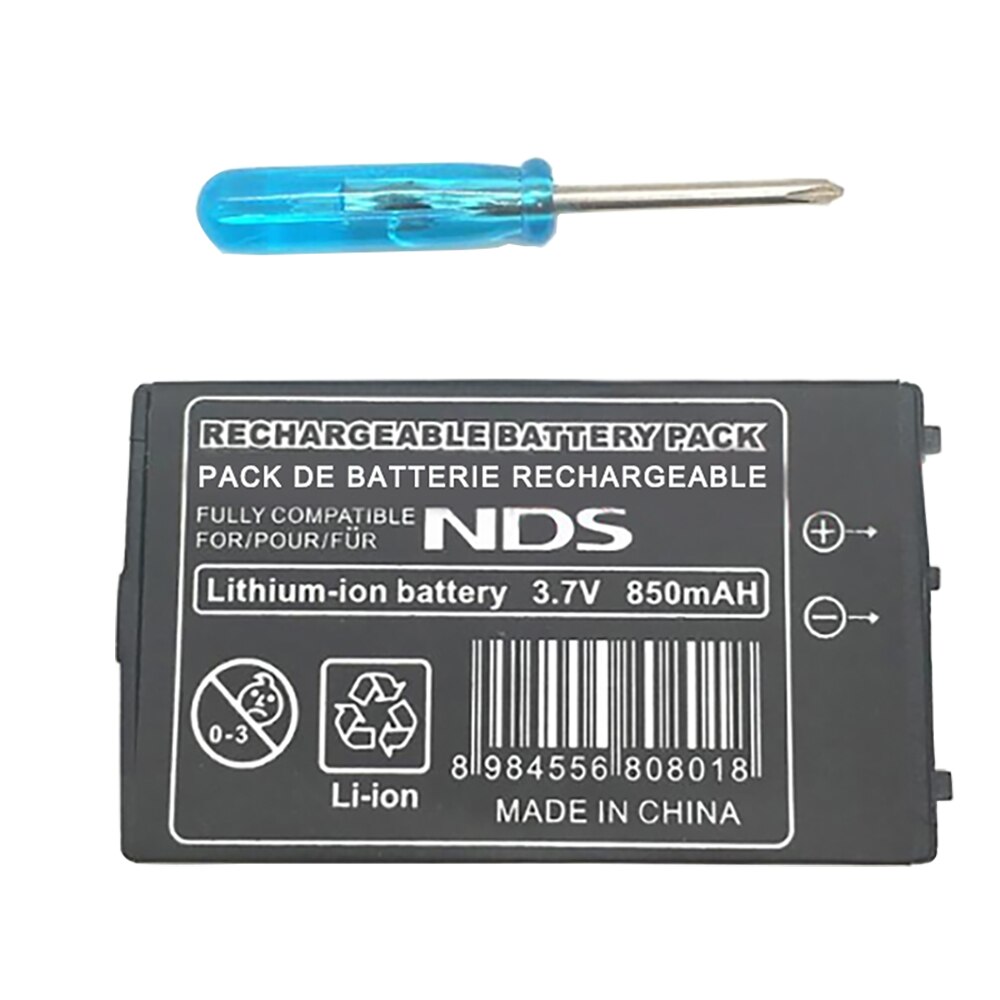 850Mah Oplaadbare Lithium-Ion Batterij Pack Voor Nintendo Ds Nds Gastheer Ingebouwde Batterijen Met Mini Schroevendraaier