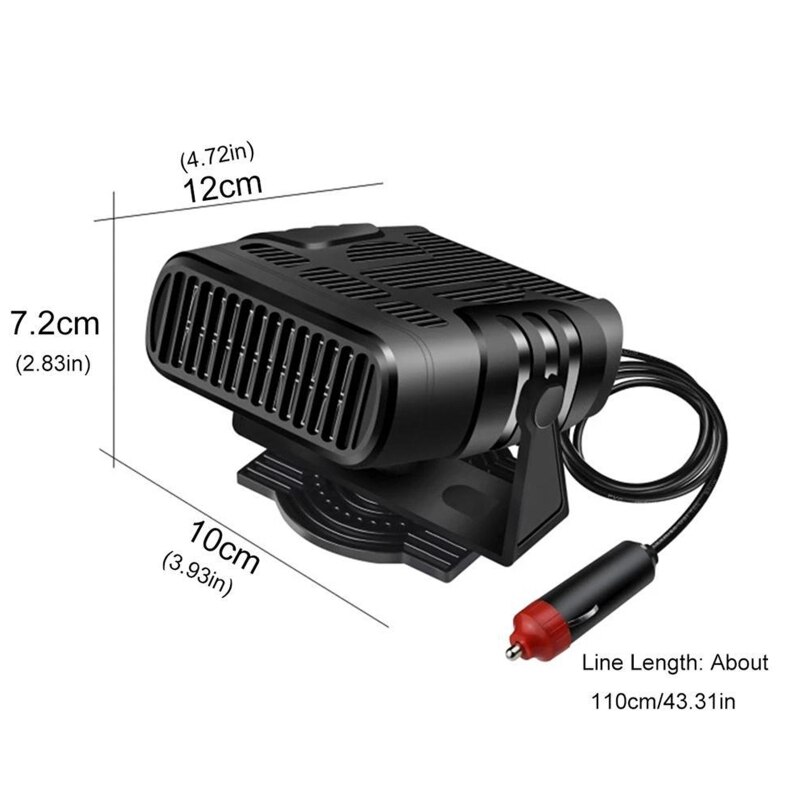 Draagbare Auto Heater Defogger Snelle Verwarming Voorruitontwaseming Elektrische Raam Voorruitverluchting Fan Voertuig Warmer Air Blower