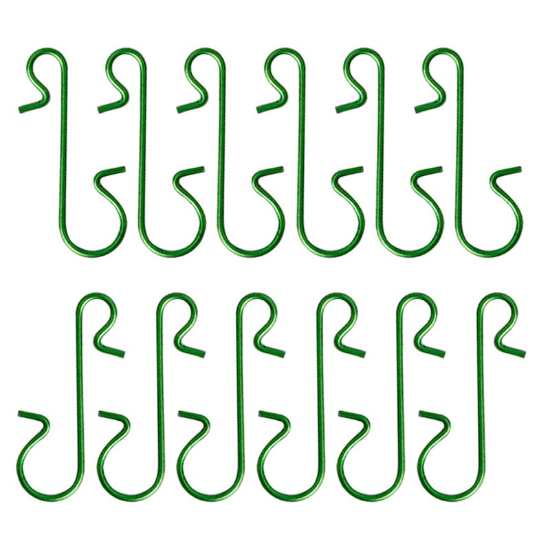 150 Pcs Kerst Metalen Opknoping Haak Creatieve S-vorm Haak Metalen Hanger Kerst Decoratie Benodigdheden: Army Green