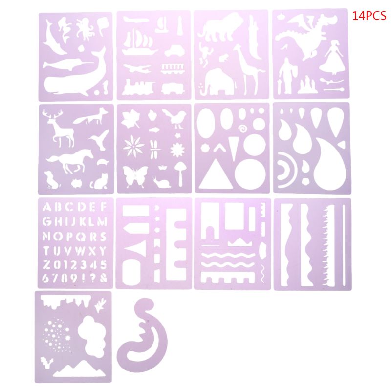 20Pcs Bullet Journal Stencil Set Plastic Planner Diy Tekening Sjabloon Dagboek Decor Craft