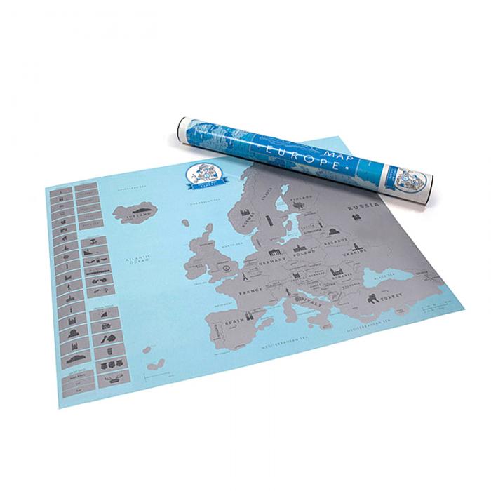 Scratch Europe Map DIY Art Paper Travel Vacation Personal Mark Wall Decoration 55