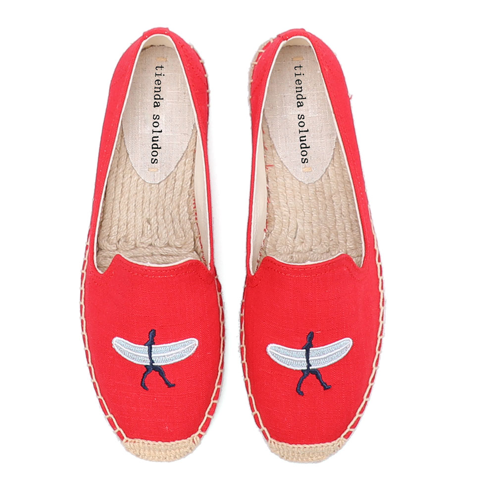 Zapatos informales de cáñamo para Mujer, alpargatas de plataforma plana de goma, sin cordones, venta directa,