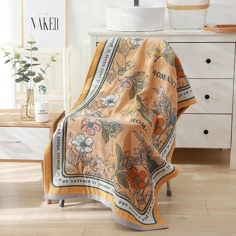Cusack 23 style kwiatowe w stylu boho Cartoon miękka przędza bawełniana ręcznik kąpielowy dla dzieci dorosłych mężczyzn kobiet 80x160 cm dobrej jakości: 21