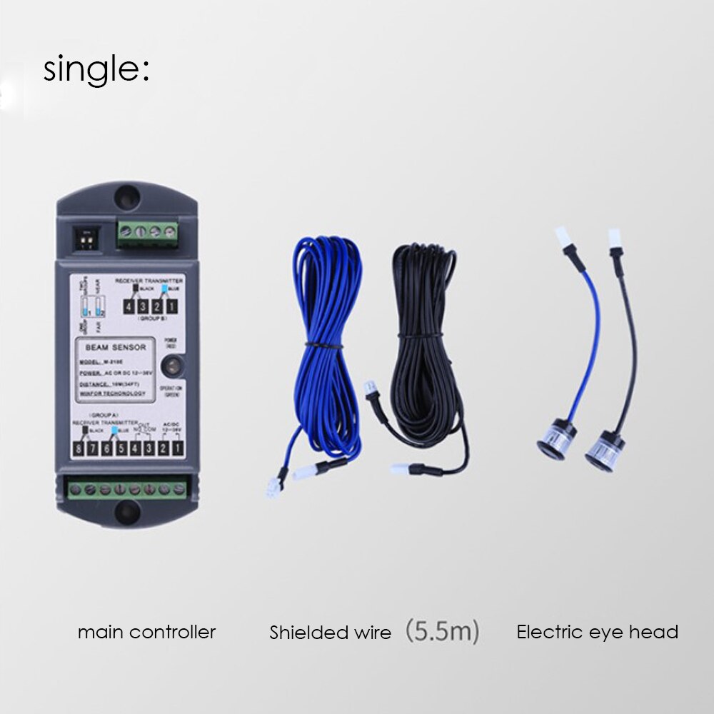 Photoelectric Beam Sensor 10m 90-degree infrared electronic Safety Light automatic door Anti-pinch safety beam sensor: Single Beam