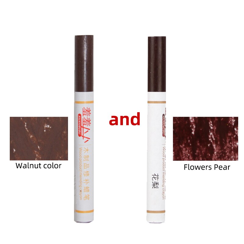 2 pcs set wooden repair crayon floor nail eye hole scratch Crack repair composite repair material: Gold