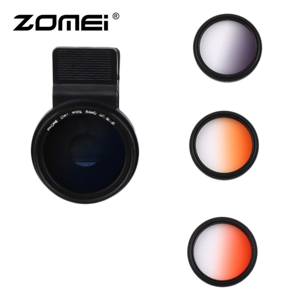 ZOMEI 4 in 1 37 MM praktisch Kamera Filter Objektiv Absolvierte Grau Blau Orange verrotten-Filter für iPhone 7 S 6 S Samsung Smartphone
