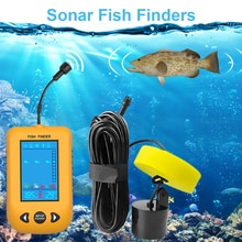 Sonar portátil de 100M para pesca en Lago, buscador de profundidad de mano, equipo de pesca con transductor de Sonar, pantalla LCD