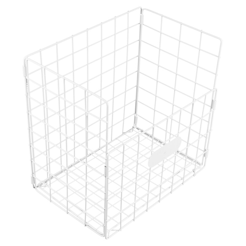 Opvouwbare Ijzer Wasmand Wandmontage Badkamer Vuile Kleren Opslag Mand Wasmand Keuken Opknoping Mand: Ivoor