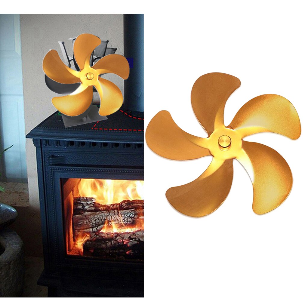 Stove Fan Replacement Blades Low Noise Universal Wood/Log Burners Blade Only: Gold