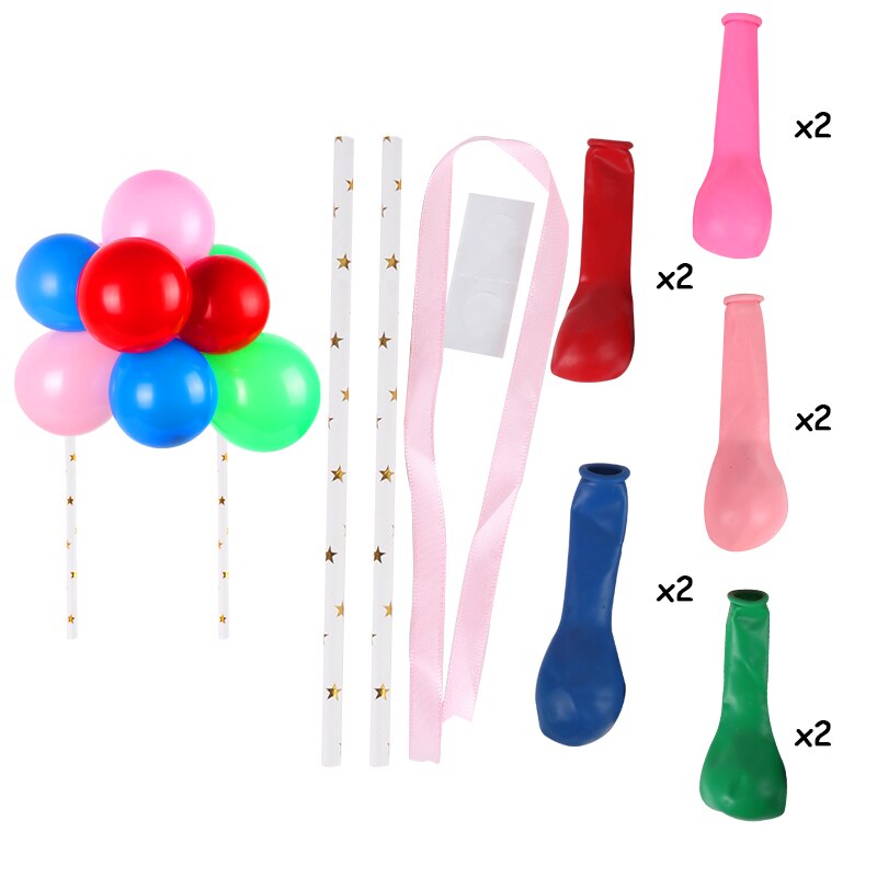 10 st 5 tums konfetti ballong cake topper bröllop baby shower festdekorationer barn födelsedagsfavörer grattis på födelsedagen cake topper: Grrdpk