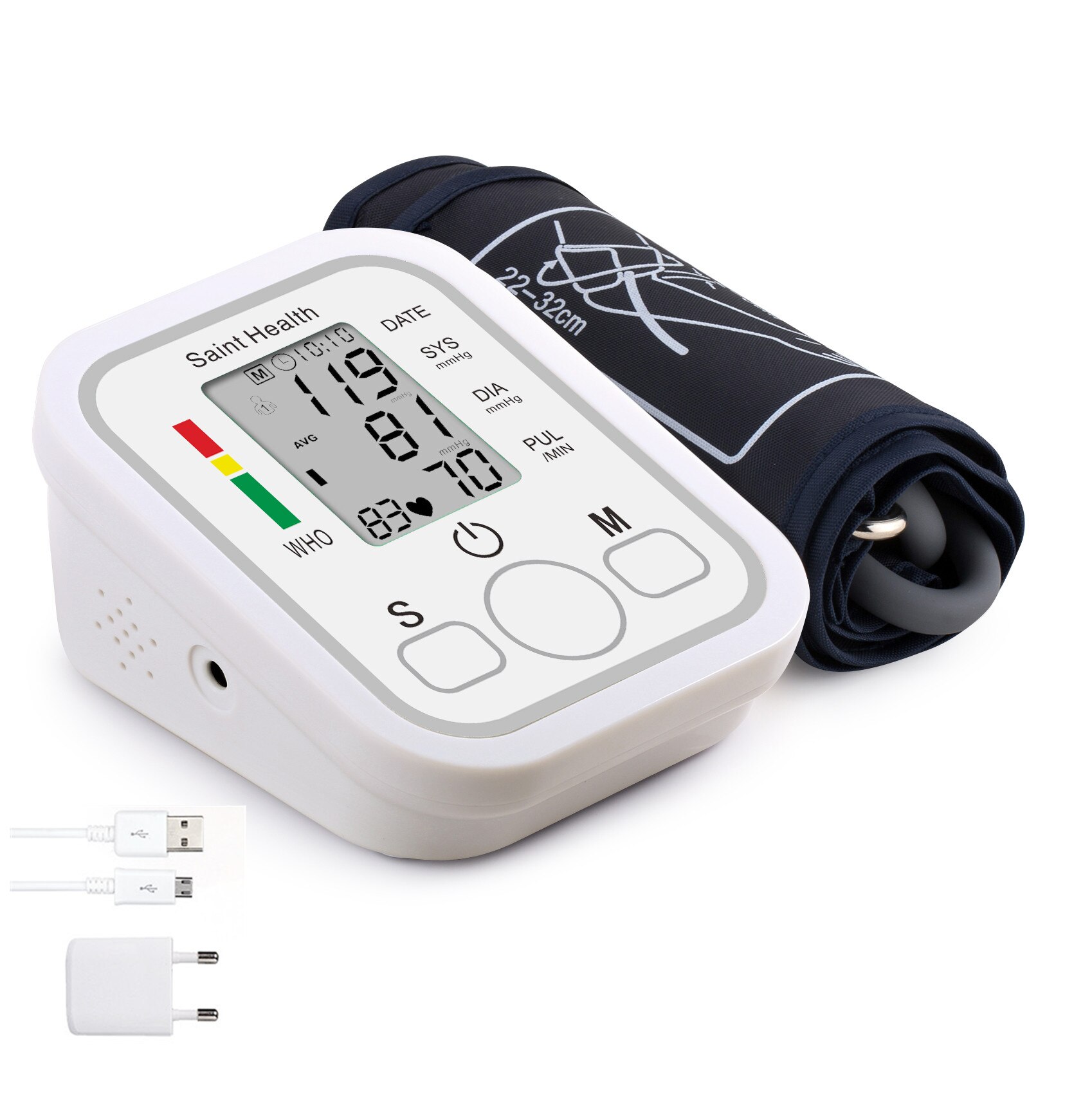 Portable Digital Upper Arm Blood Pressure Monitor Heartbeat Test Health Care Monitor BP Tonometer Best Selling