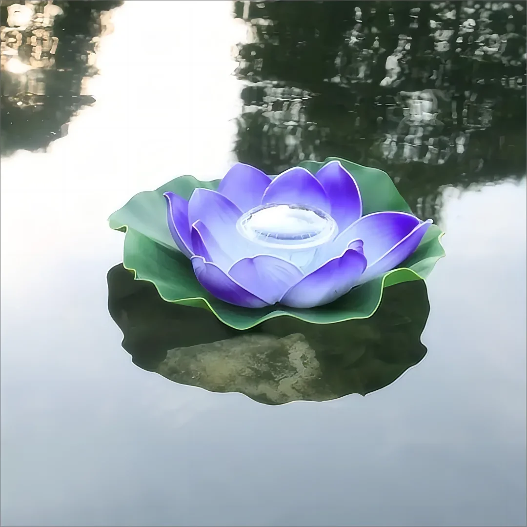 Solar Schwimmende Lotus Licht Wasserdichte LED Nachtlicht Festliche Wunsch Lampe Für Teich Pool Garten Aquarium Dekoration Lieferungen: ROSE