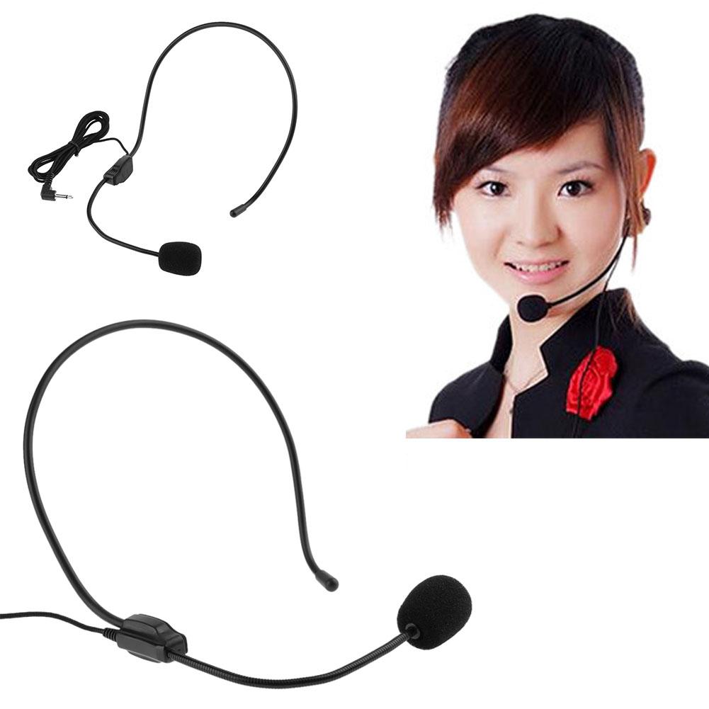 Microphon Lightweight Wired Class Presentation Amplifier Speaker Microphone Headset For Lecture Teaching Conference Guide Studio