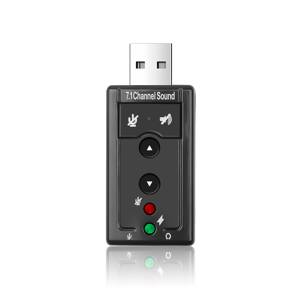 Mini External Usb To 3.5mm Mic Headphone Jack Stereo Headset 3d Sound Card Audio Adapter Speaker Interface For Laptop: green