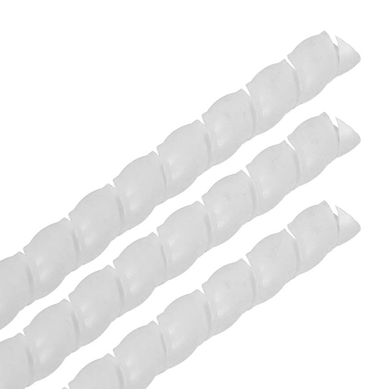 2M Lange 8/10/12mm Kabel Bescherming Hoes Spiraal Wond Flexibele Draad Organisator Isolatie Mouw Draad kronkelende Protector: WHITE / 280mm