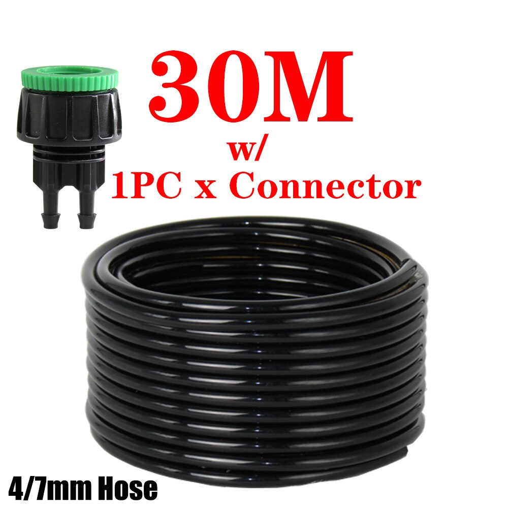 RBCFHl 5m-100m 4/7mm Garden Watering PVC Pipe Micro Irrigation Tubing Sprinkler W/ 1/2''&amp;3/4'' Integrated Connector: Red