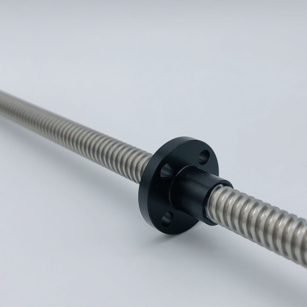 Rosca de tornillo de plomo T5, 8mm, paso de 1mm, 1mm/2mm/4mm, 100/200/300/400/500/550mm con tuerca de nailon, varilla Trapezoidal para impresora 3D CNC, 1 ud.