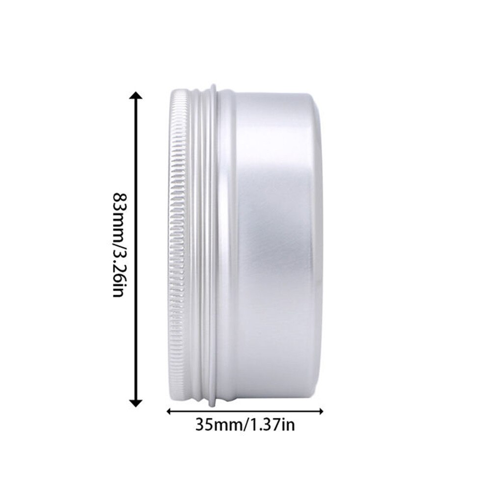 Aluminium Jar Round Container Empty Pot Jar Tin Container Silver Box Screw Lid Craft Cans Box Refillable Bottles Makeup#55: B