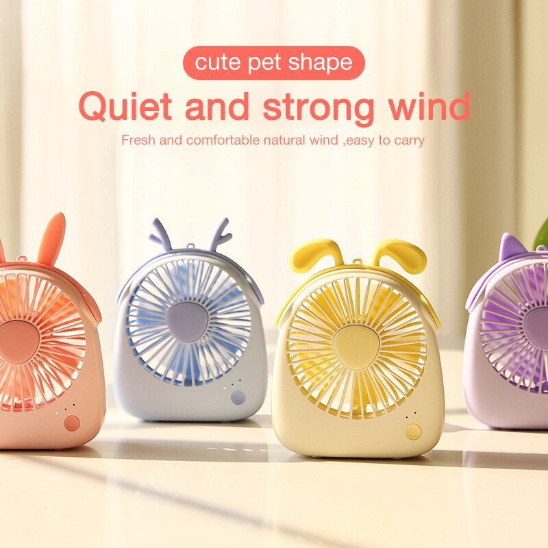 CAFELE Mini Fan Rechargeable USB Fan Portable Handheld Fan 3-Speed Mini USB Handy Small Desktop USB Cooling Fan Cooler