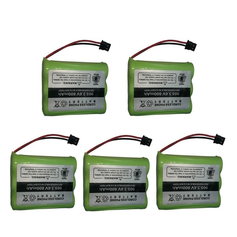 3.6v 800mAh For Uniden BT-905 BT905 BT-800 BT800 BT15 T101 Cordless Phone Battery 800mAh 2.88Wh 3.6v Ni-CD Rechargeable Battery: Red