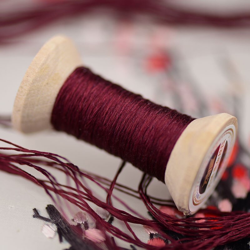 Red thread /20 meters silk thread/decorative hand embroidery/mini spool/embroidery line: 11