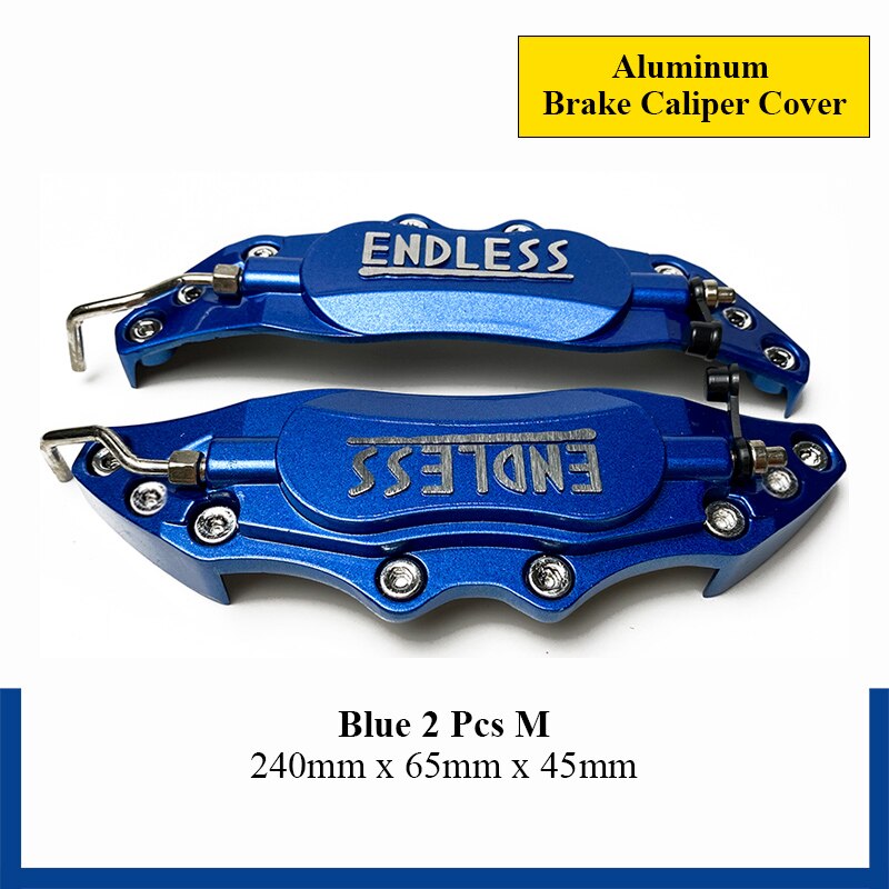 2 Stuks S/M/L Aluminium Auto 3D Disc Remklauw Covers Sticker Voor Cadillac Srx Xts Ats cts Cts Ext Coupe XT6 CT6 Auto Accessoires: 2Pcs M size Blue