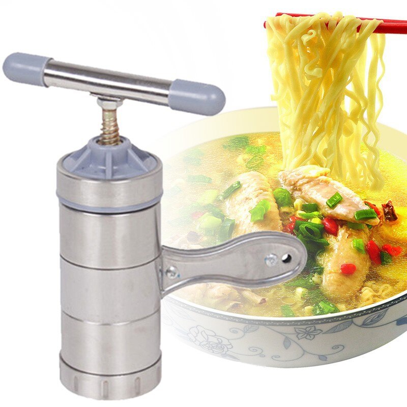 Máquina de fideos de Pasta de Fabricante de fideos de acero inoxidable, máquina de prensado de fideos de 5 modos hecha a mano, Para Hacer fideos, prensa de frutas