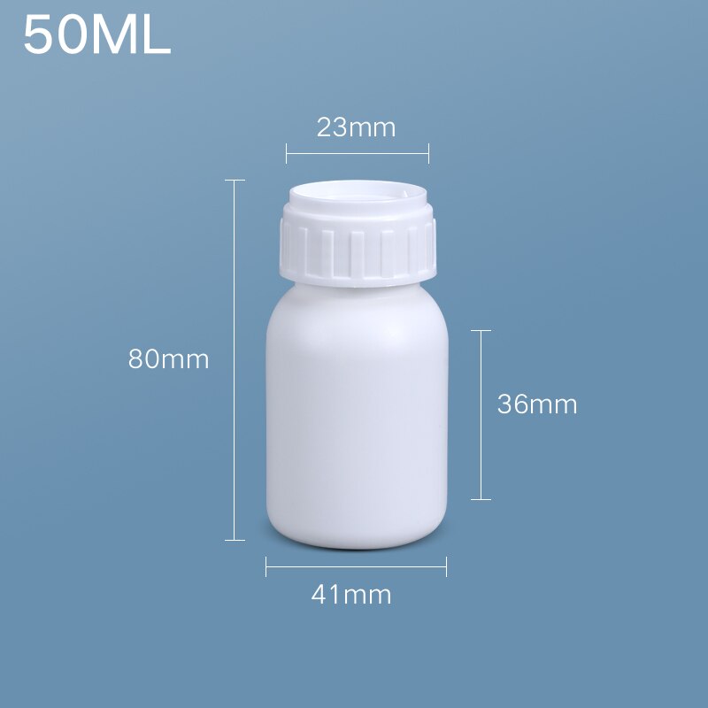Thicken plastic fluorinated bottles chemical organic solvents container 50ML,100ML,200ML,250ML,500ML,1000ML: 50ML
