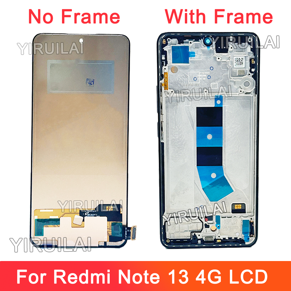 Display LCD + Touchscreen Per Xiaomi Redmi Note 13 4G (23124RA7EO, 23129RAA4G) - Nero