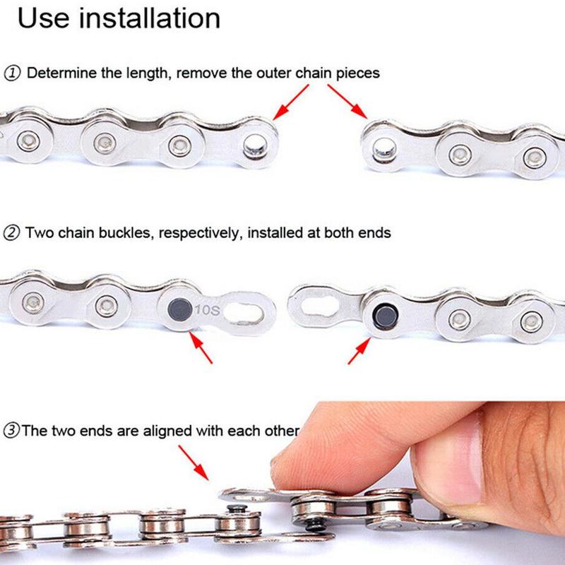 5 Pairs Bike Chain Quick Link Mountain Bicycle Bike Chain Missing Quick Connector Connecting Master Link For 8 9 10 11 Speed