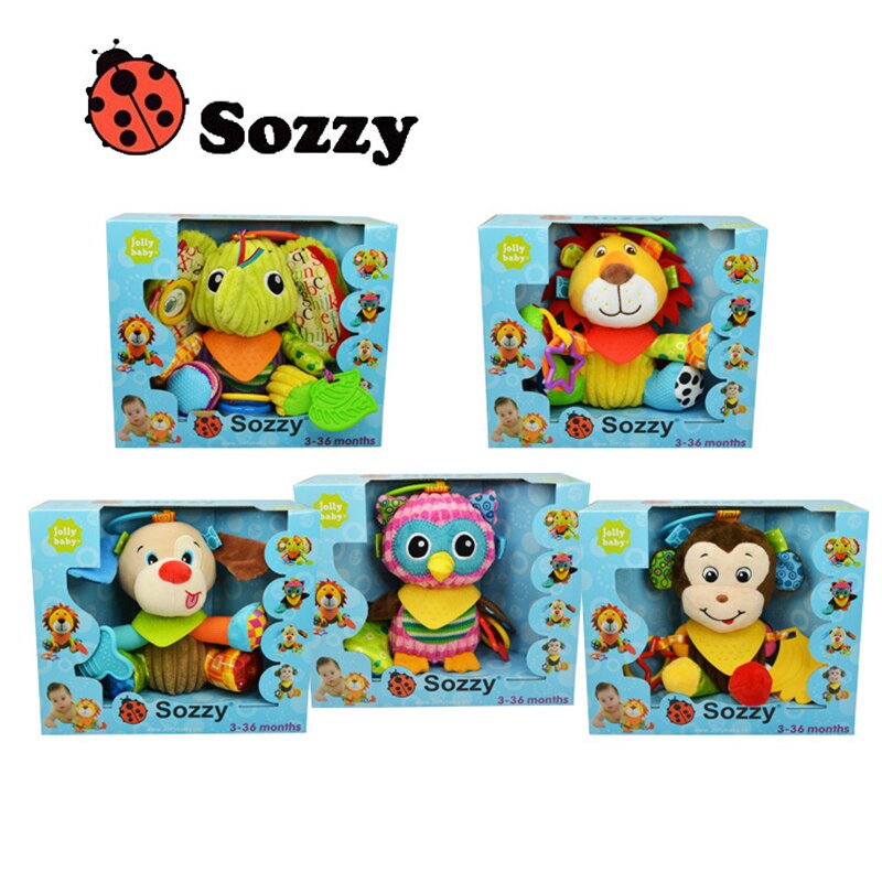 Autorisierten echte SOZZY 7 multi-funktion baby rassel glocke baby krippe kinderwagen hängen spielzeug