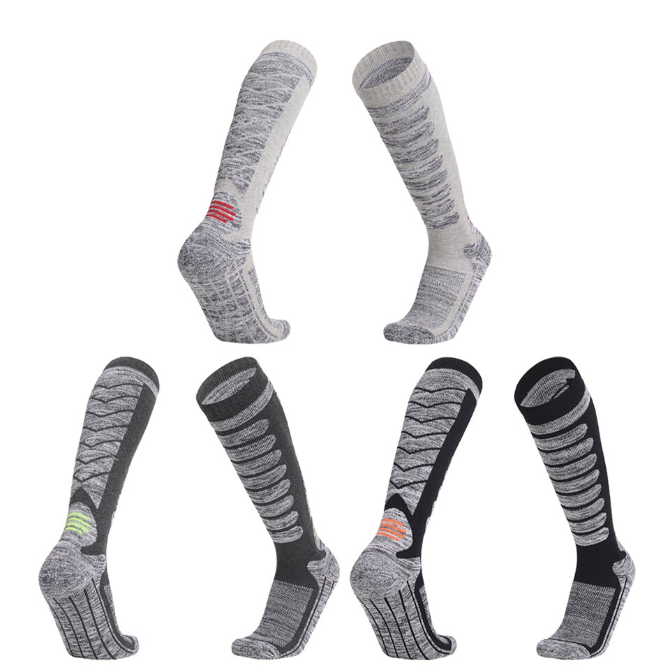 GOBYGO – chaussettes tubes longs pour Sports de plein air, chaussettes épaisses, qui gardent la chaleur, bas de serviette confortable, résistant à l&#39;usure, absorbe la sueur, unisexe