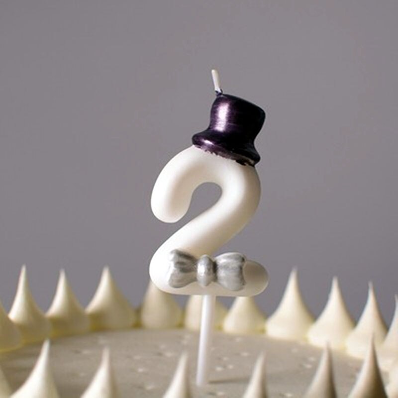 Digital Birthday Candles Big Cake Candles Decoration Smokeless Birthday Number Candle Birthday Cake Decoration: Hat 2