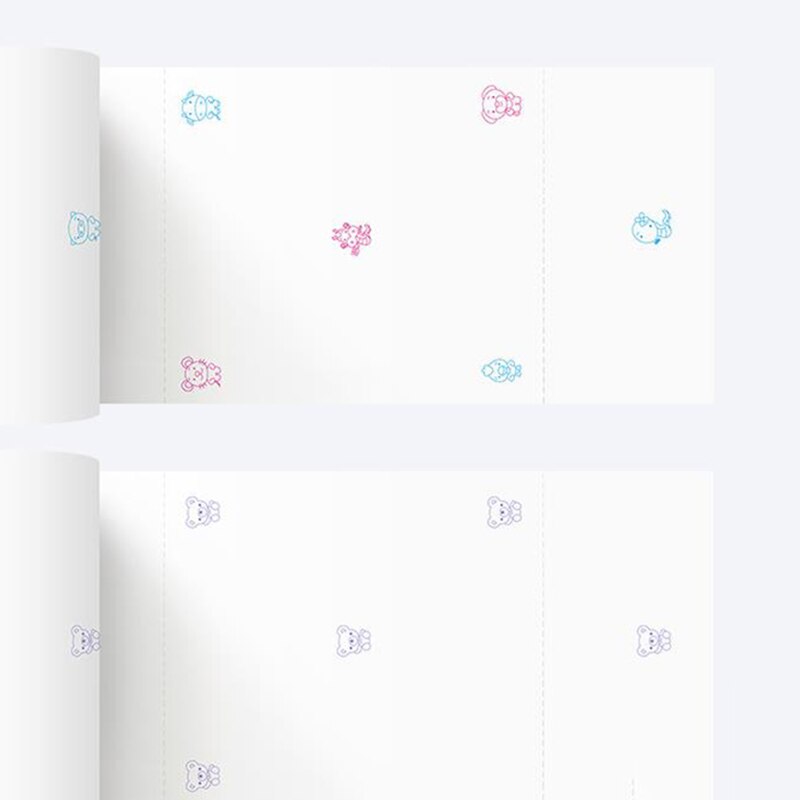 Rollo de papel higiénico con dibujos de animales, rollo de papel higiénico de 5 capas, cómodo para baño en casa, sin núcleo, 1 rollo