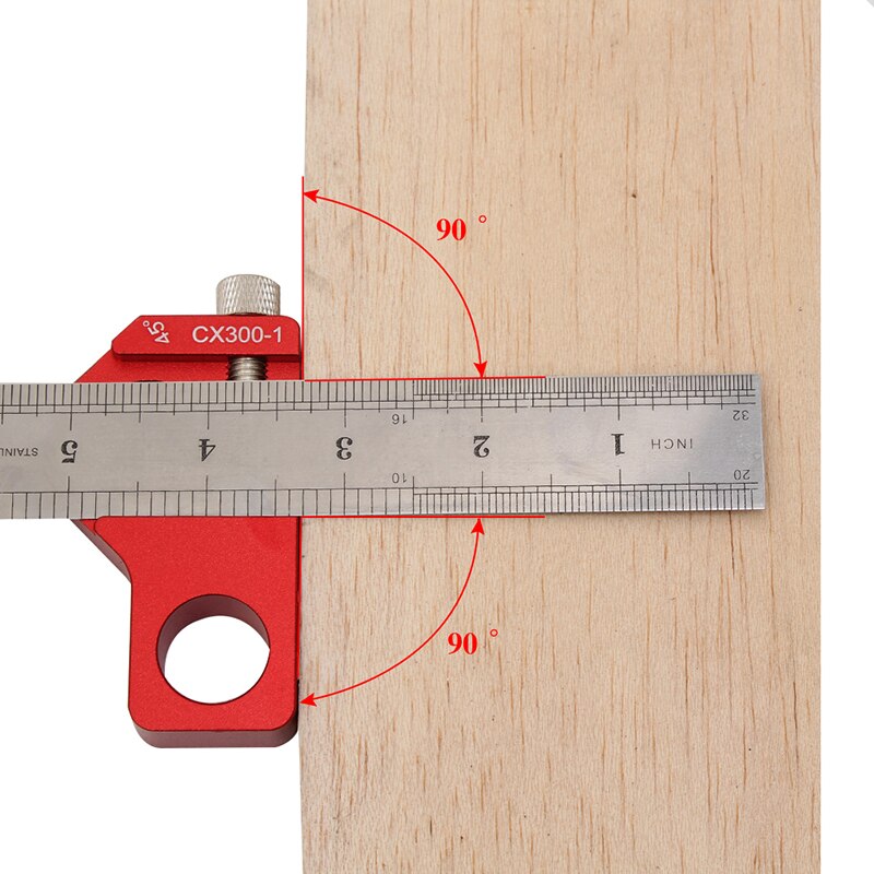 45/90 Degree Angle Scribe Adjustable Line Ruler Multifunction Marking Gauge Layout Gauge Woodworking Aluminum Measuring Tools