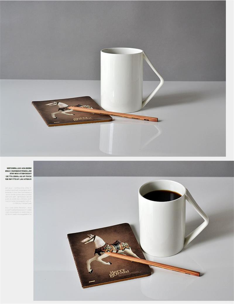 400ML, plain white bone china coffee mug, porcelain embossed tumbler, taza cafe cups and mugs, enamel cup