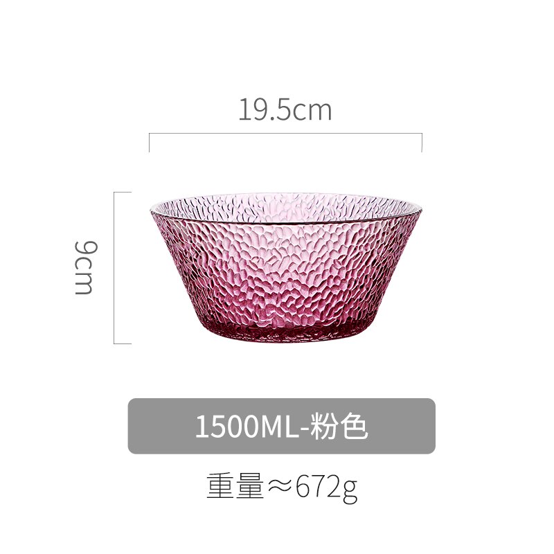 Salatbolle glass fruktsuppe dessert snacks blande grønnsaker bolle stor 1500ml kjøkkenservise