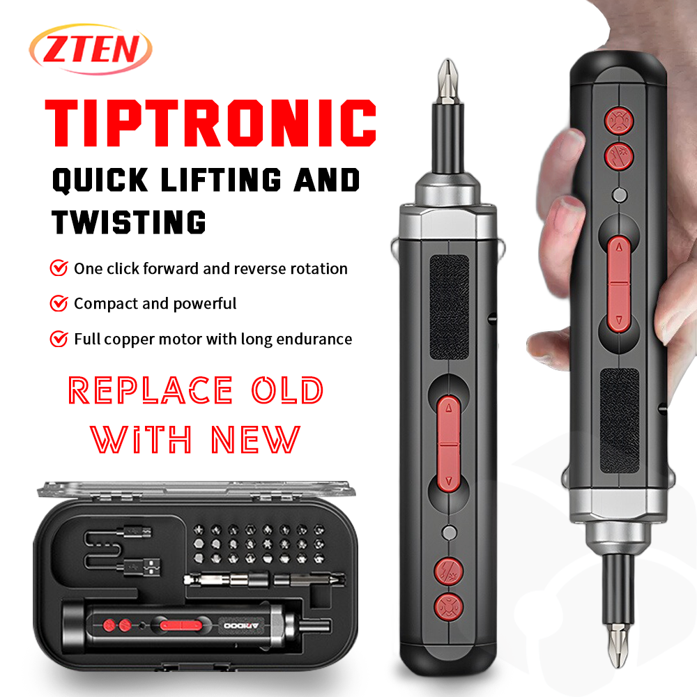 Electric Screwdriver Cordless, Rechargeable Power Screwdrivers Set, Automatic Home Repair USB Cable Tool Kit with LED Lights