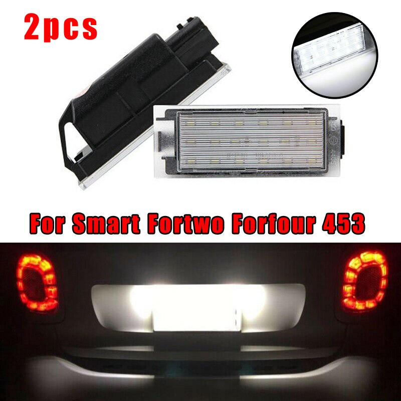 18 Leds Kentekenverlichting Wit 2 Stuks Voor Smart Fortwo Forfour Led Duurzaam