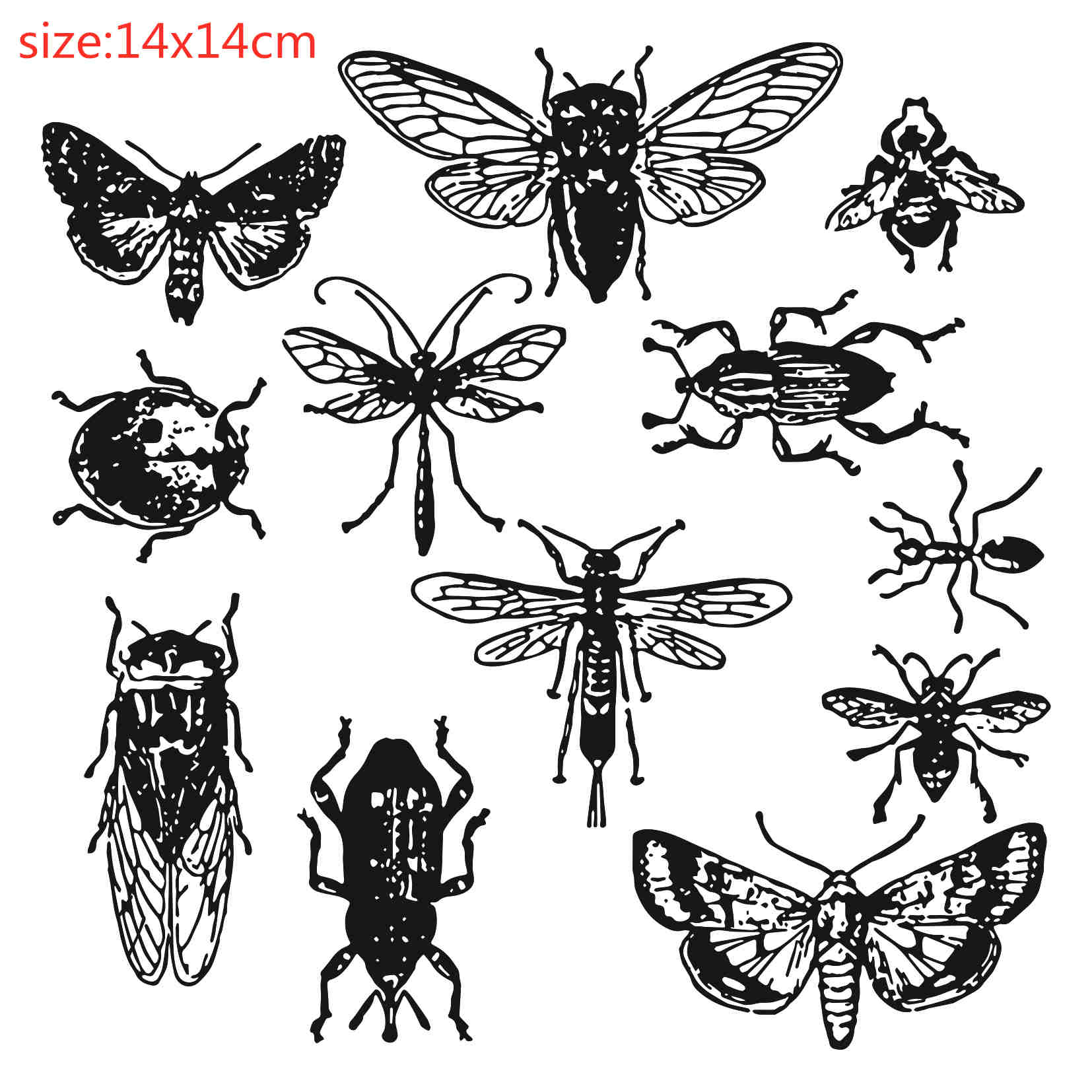 Insects Clear Rubber Stamp Sheet Cling Scrapbooking DIY Cute Pattern Photo Album Paper Decoration