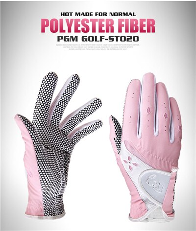 1 paar Frauen Leder Golf Handschuhe Verknüpfungen Rechts Hand Schweiß Saugfähigen Sport Handschuhe Damen Anti-Unterhose Golf Handschuhe d0514: Rosa / 18
