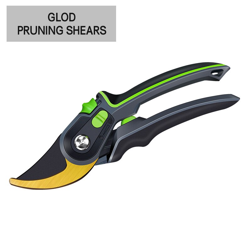 AI-ROAD Home Garden Pruning Shear Set Plant Trim Scissors Cutting 35MM Branches Fruit Trees Flowers Sharp Pruner Hand Tool: Golden Armor