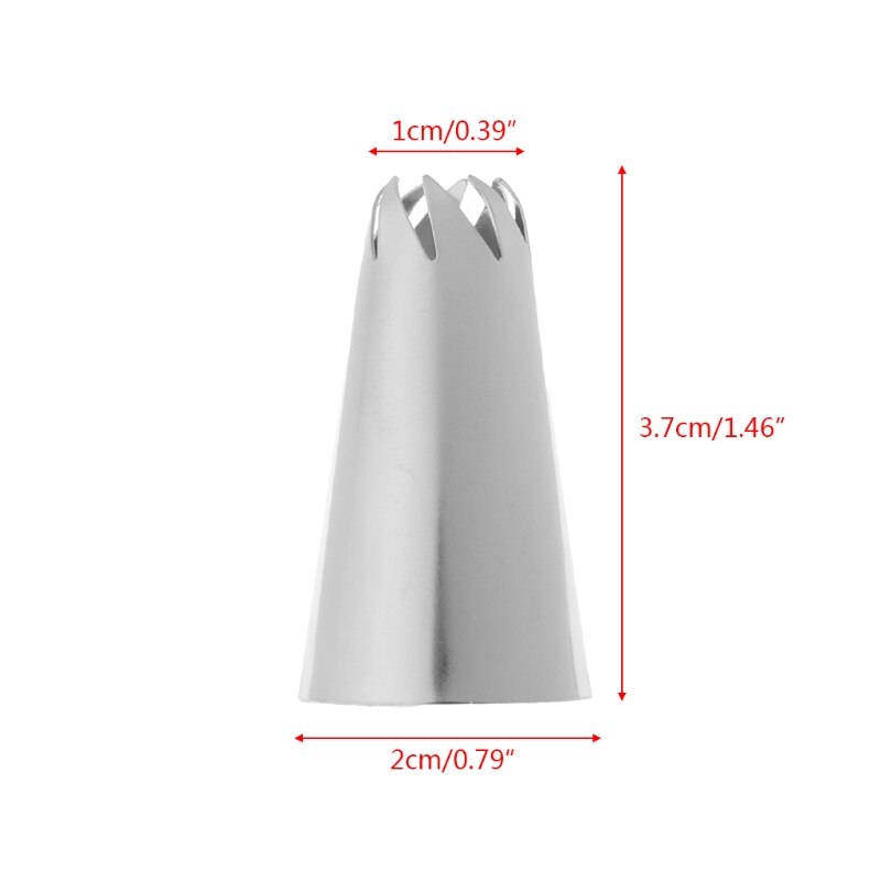 Rvs 8 tand Icing Piping Tips Nozzle Cake Decorating Pastry Bakken Tools: Default Title