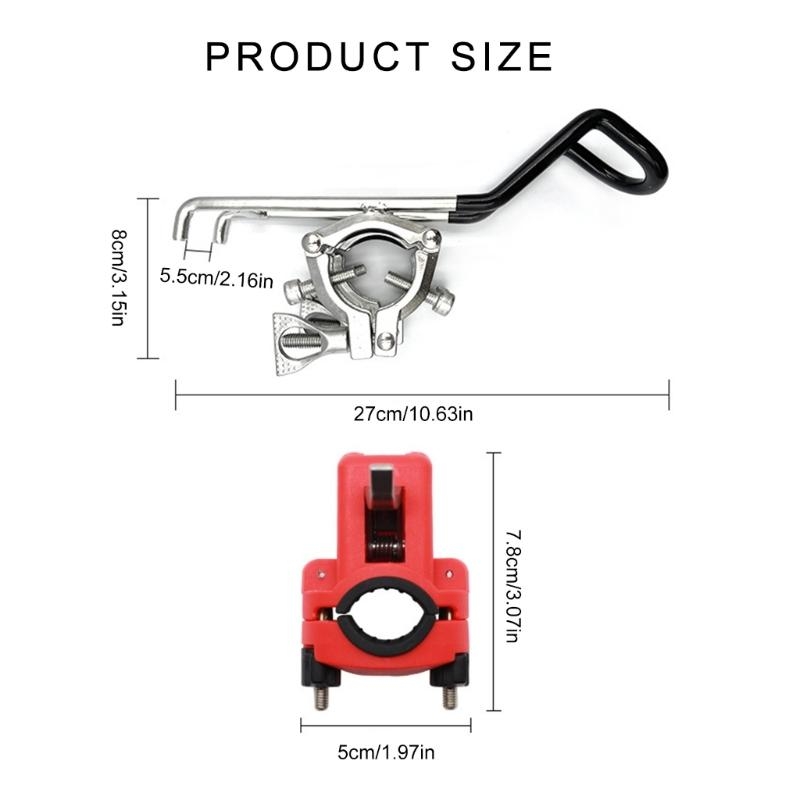 Fiskestangsholder rustfrit stål fiskestangsbeslag både fiskestangklemmeholder både monteringsbeslag