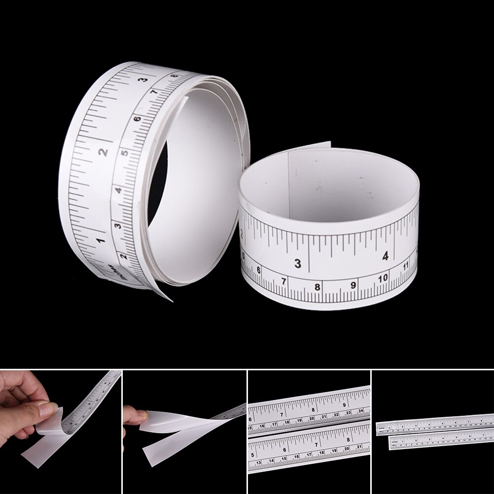 Vinyl Metric Measure Soft Ruler Tape DIY Self Adhesive Measuring Tape Ruler Sticker Home Sewing Tool Accessories 45/90cm