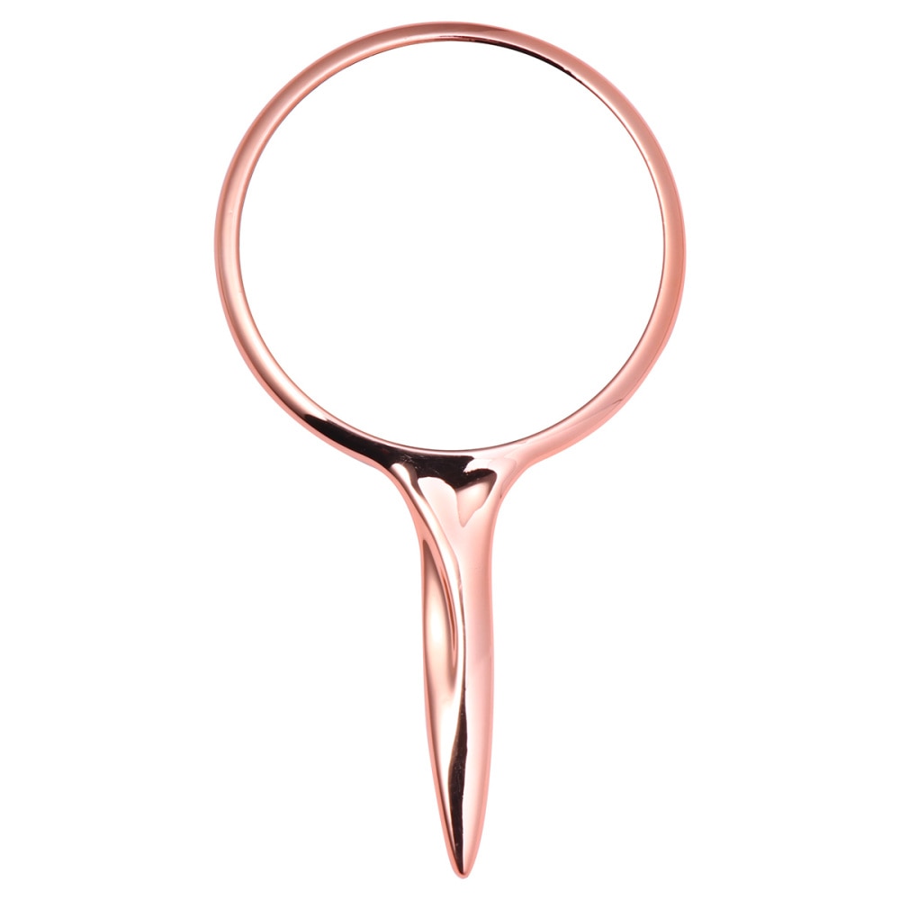 Round Mini Makeup Mirror Stylish Unicorn Pattern Mirror Handle Makeup Mirror for Home Salon Use (Pink)
