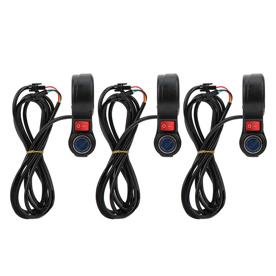 Handlebar Switch Plastic Automatic Identification Electric Bicycle Voltage Display Handlebar Switch Accessory With Lock