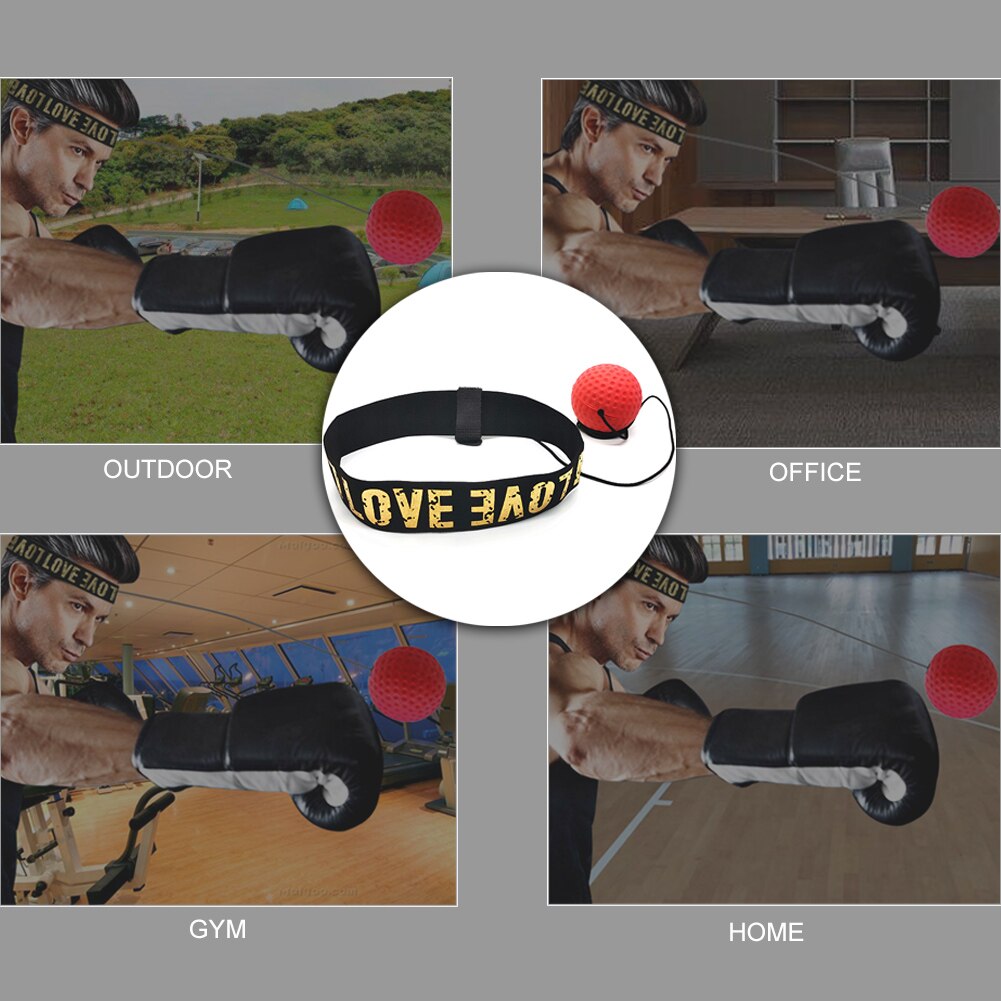 1Pcs Head-Mounted Boxing Reflex Speed Punch Ball To Improve Reaction Force Hand-Eye Training Set Muay Thai Boxing Punching Ball