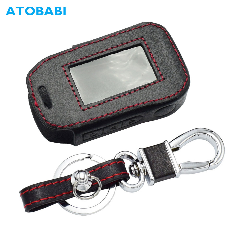 Lederen Sleutel Case Voor Starline A92 A94 A62 A64 A95 Twee Weg Auto Alarm Lcd Afstandsbediening Zender Sleutelhanger Protector cover Bag
