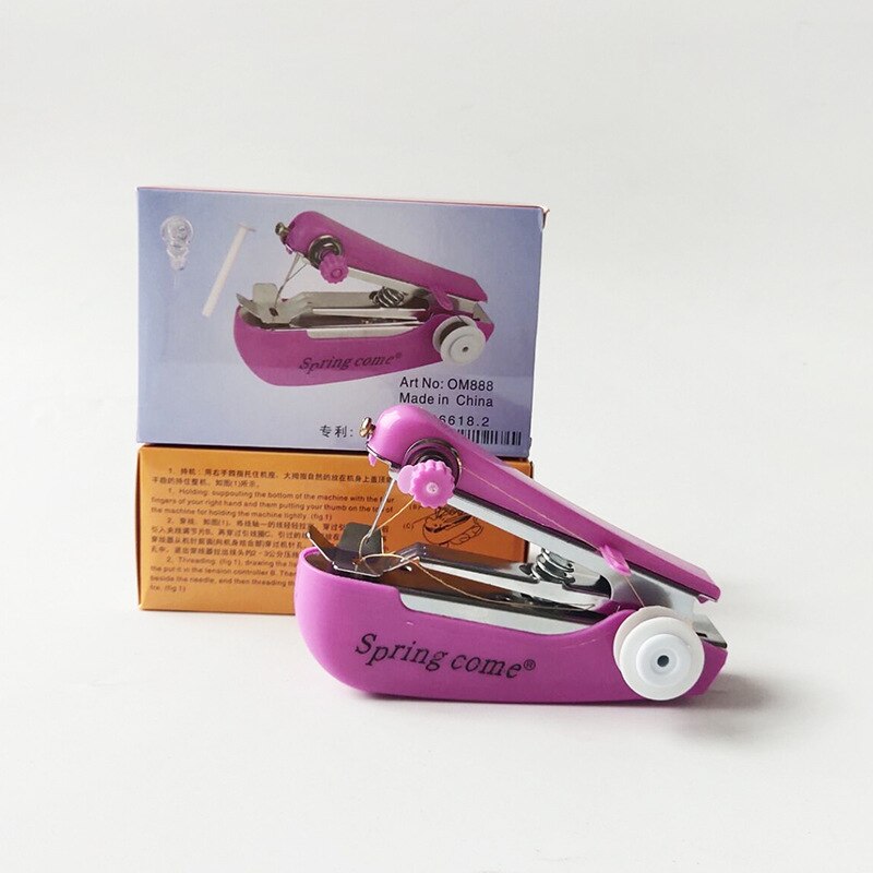 Portable Mini Manual Sewing Machine Travel Portable Sewing Tools Home Tailoring Machine Handy Needlework Tool Home Accessories: F